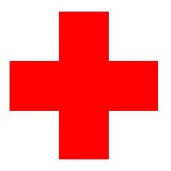 Het logo van het Rode Kruis (beeld: wikipedia)
