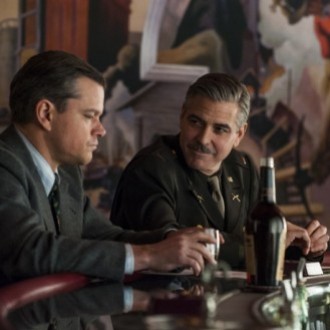 Matt Damon en George Cloony in The Monuments Men (beeld: Eenmedia)