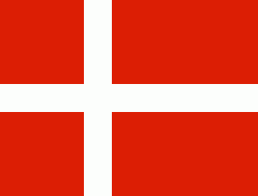 Vlag van Denemarken (beeld: flagspot)