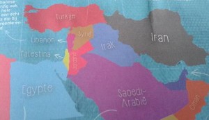 Alleen Palestina op placemat Markthal