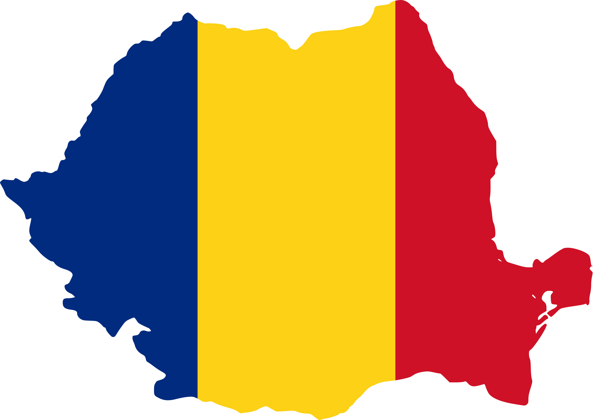 vlag-kaart Roemenië
