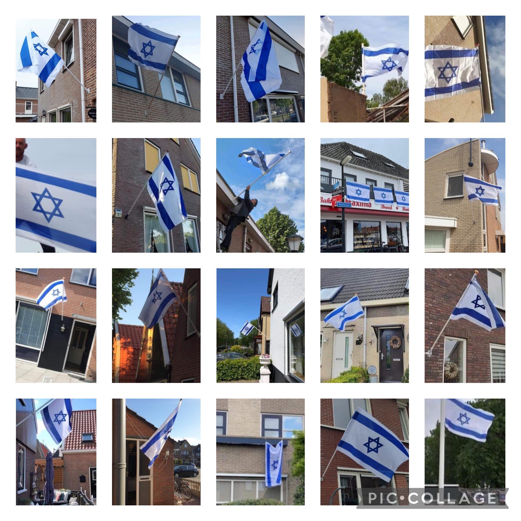 Urk hangt massaal de Israëlische vlag uit