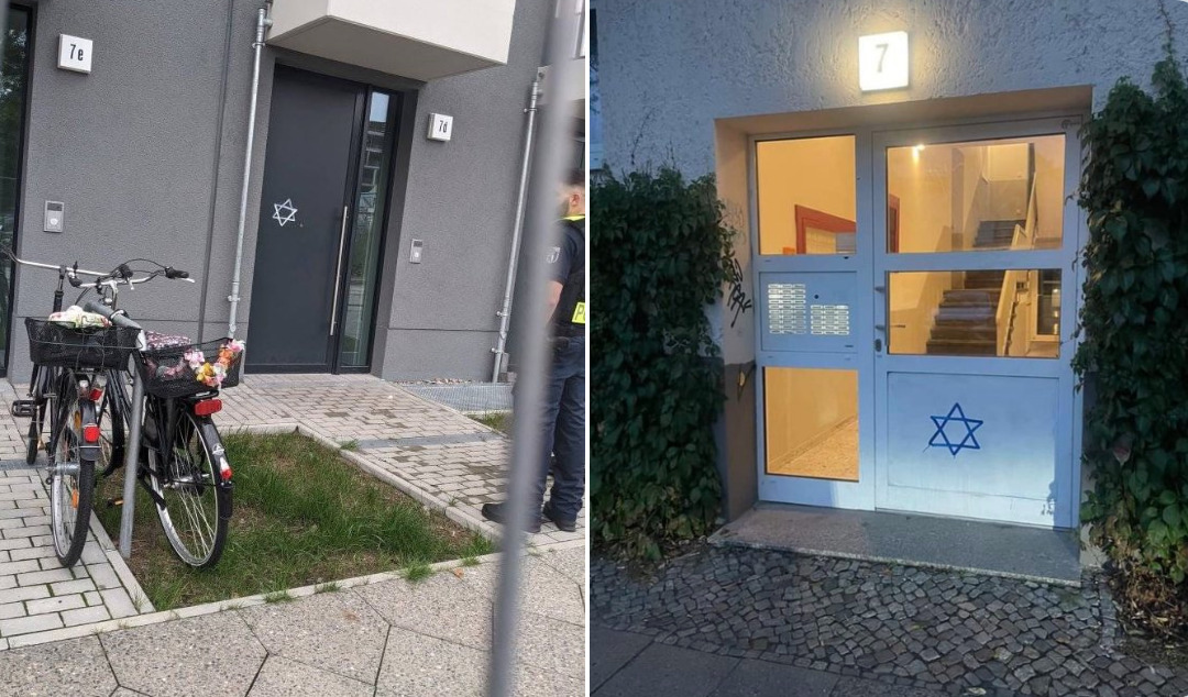 Davidsterren op voordeur Duitse Joden, anti-Israëldemo’s in Oostenrijk