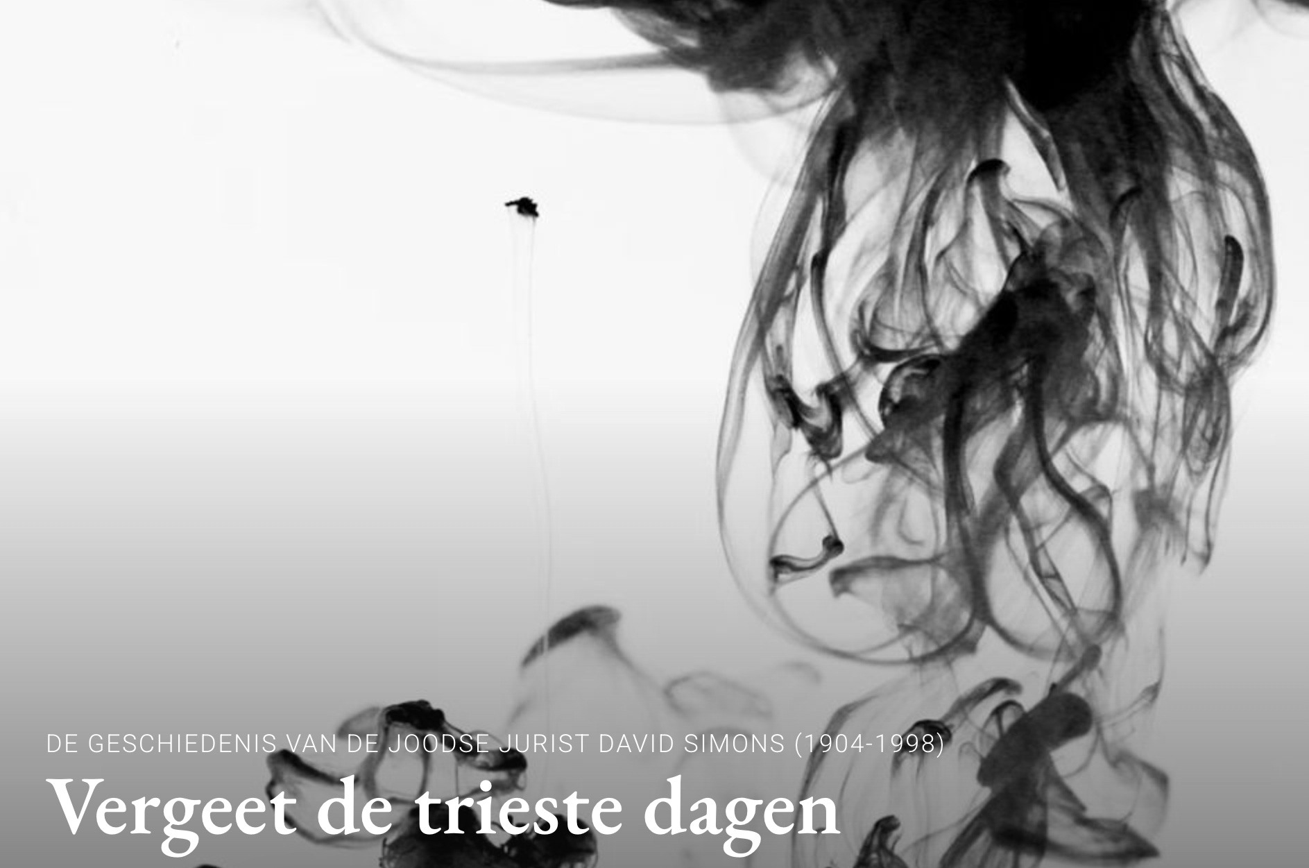 David Simons: vergeet de trieste dagen, lezing - Amsterdam