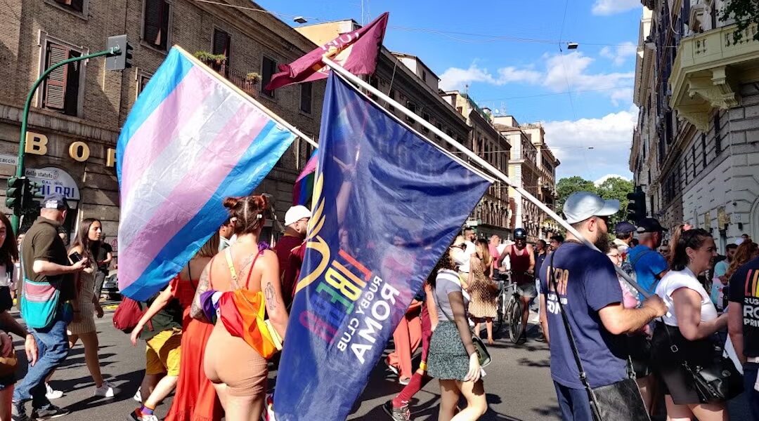 Roma Pride in juni 2022 (beeld: Camelia Boban, Wikipedia Commons)