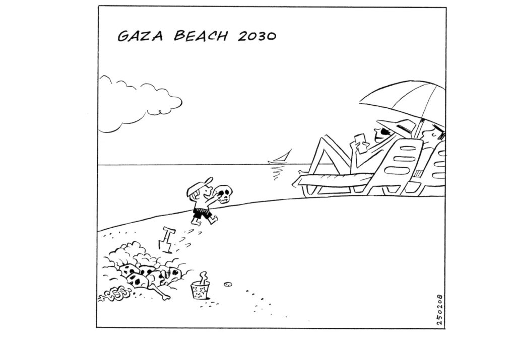 Gaza-beach, 8 februari 2025, winnaar Inktspotprijs 2025 (beeld: de Volkskrant, Peter de Wit)