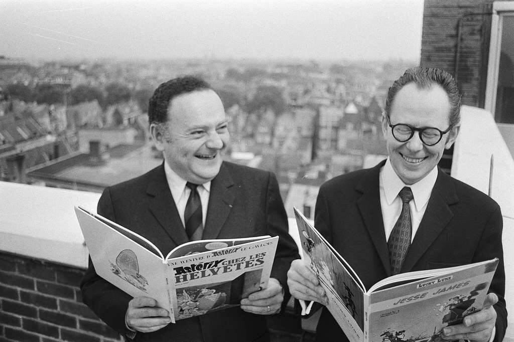 René Goscinny, Albert Uderzo (beeld: Fotograaf Onbekend / Anefo Auteursrechthebbende: Nationaal Archief)