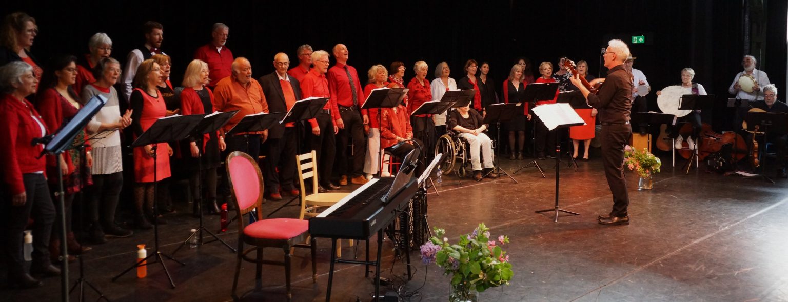 Koor op het podium