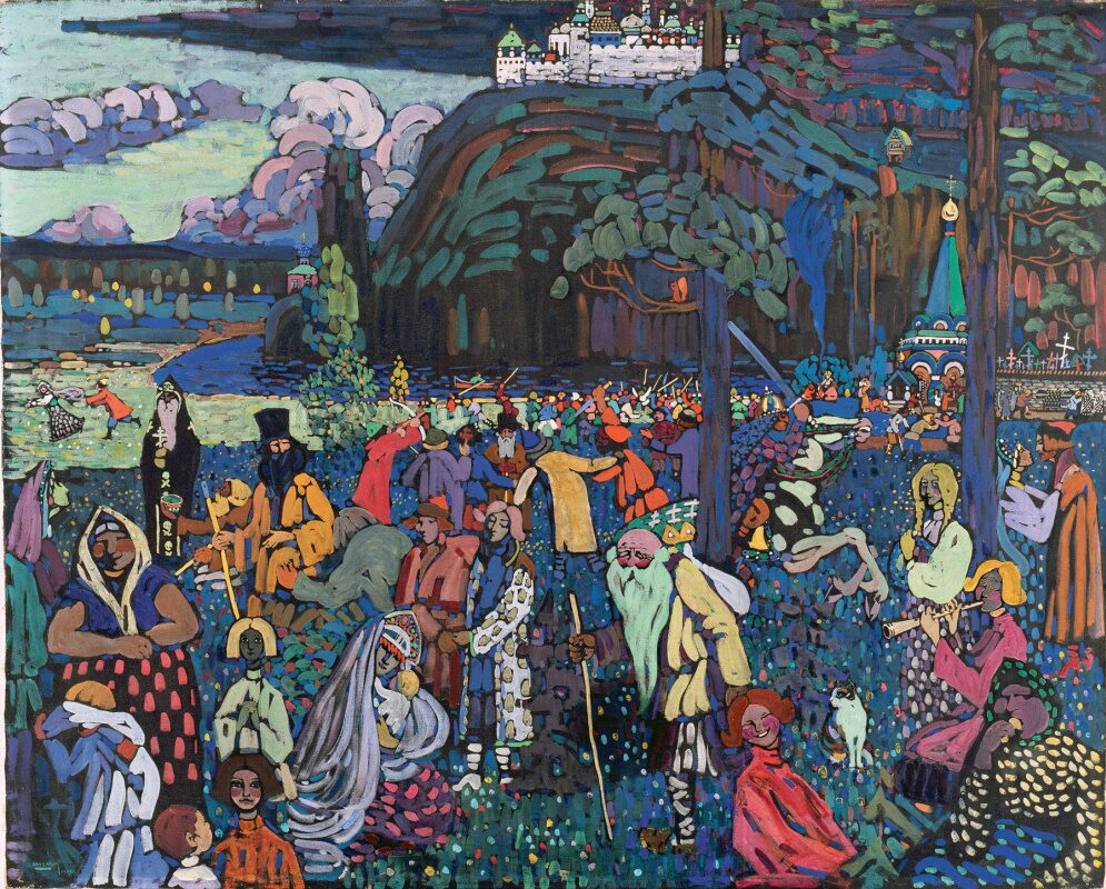 Das bunte Leven, Kandinsky (beeld: Кандинский Красочная жизнь, rechtenvrij, wikipedia commons)